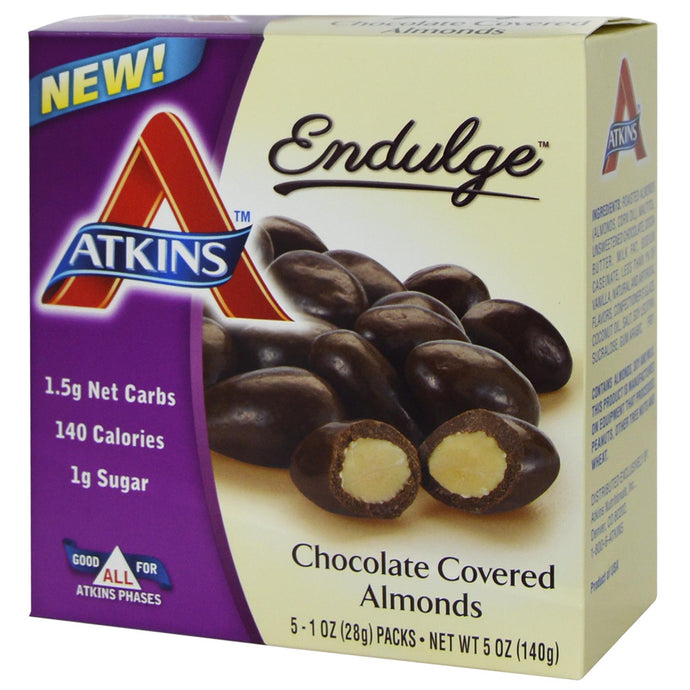 Atkins, Endulge, Chocolate Covered Almonds, 15 Packs, 28 g Each
