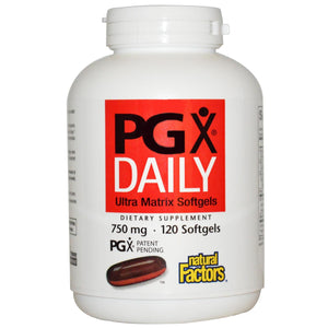 Natural Factors PGX Daily 750mg 120 Softgels - Dietary Supplement