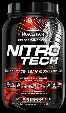 Muscletech Nitro-Tech Whey Isolate + Lean Muscle Builder Chocolate 2.0 lbs 907 g