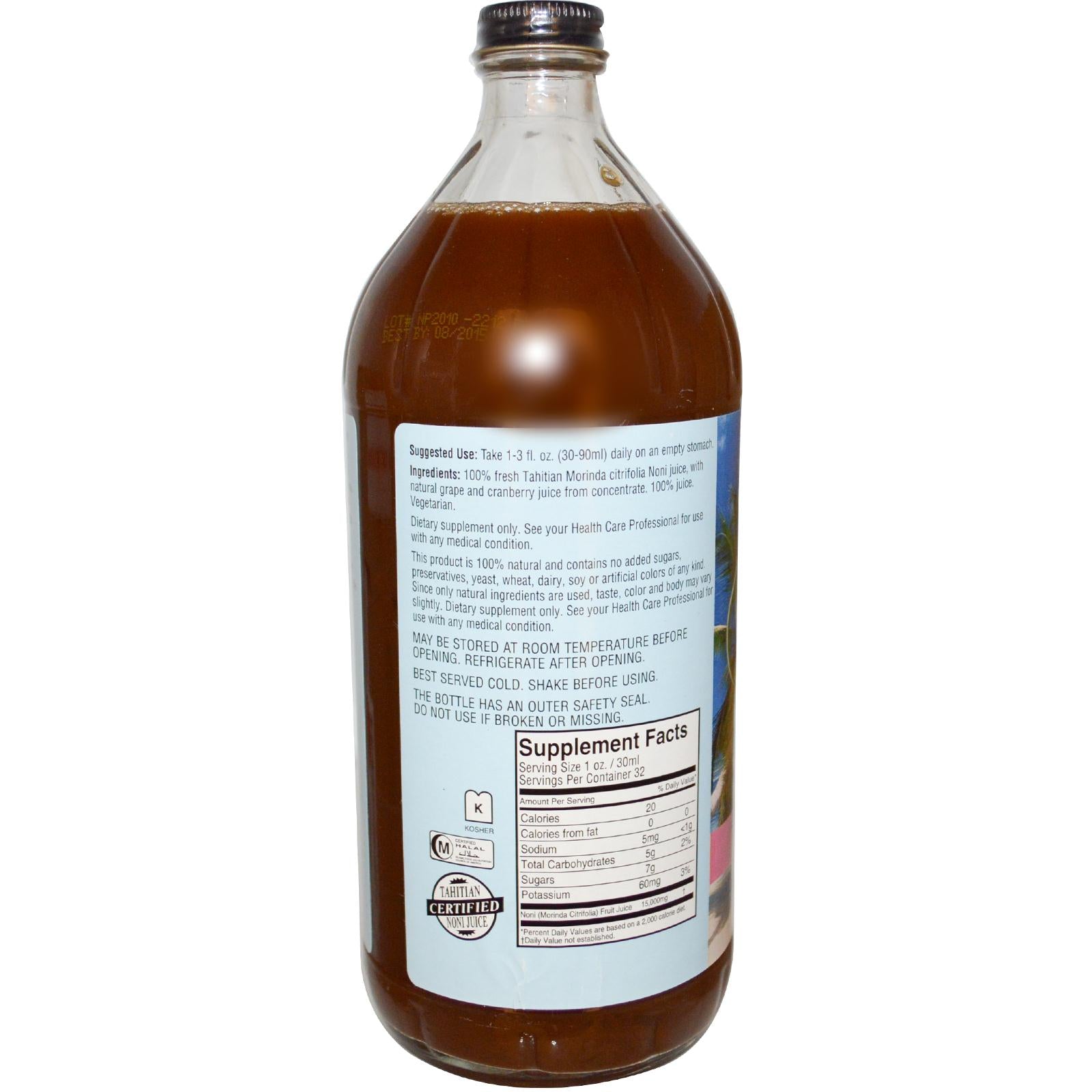 Earth's Bounty, Tahitian Original Noni Juice, 646 mls