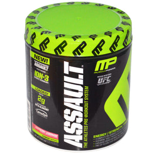 Muscle Pharm, Assault, Pre-Workout System, Raspberry Lemonade, 0.64 lbs, 290 g, - 20 Servess
