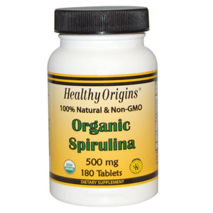 Healthy Origins Spirulina Organic 500mg 180 Tablets