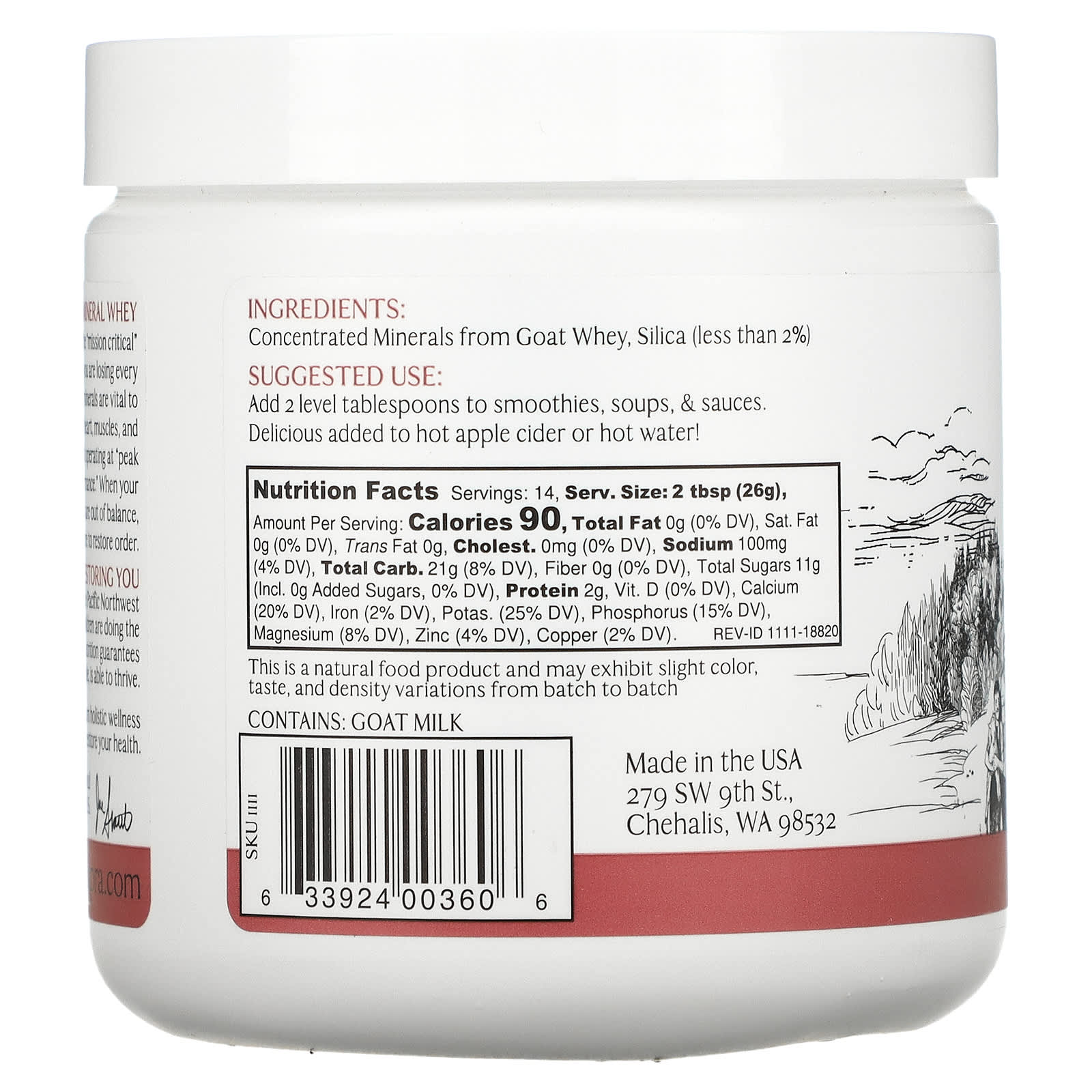 Mt. Capra, Capra Mineral Whey 360 g - Mineral Supplement