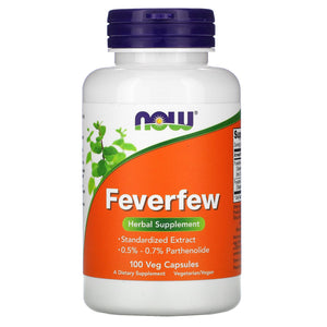 Now Foods Feverfew 100 Capsules - Dietary Supplement