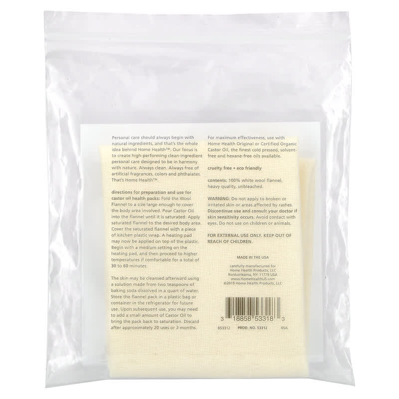 Home Health, Wool Flannel, Small, 1 Flannel