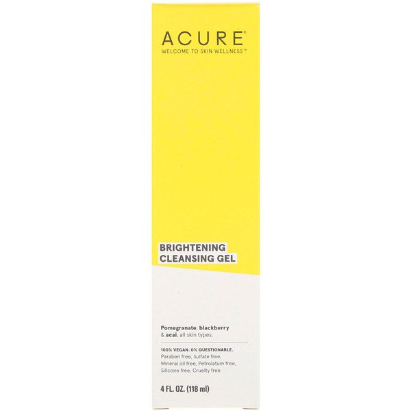 Acure Brightening Cleansing Gel 4 fl oz (118ml)