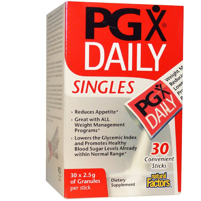 Natural Factors PGX Daily Singles Unflavored Granules 30 Sticks (2.5g) Each