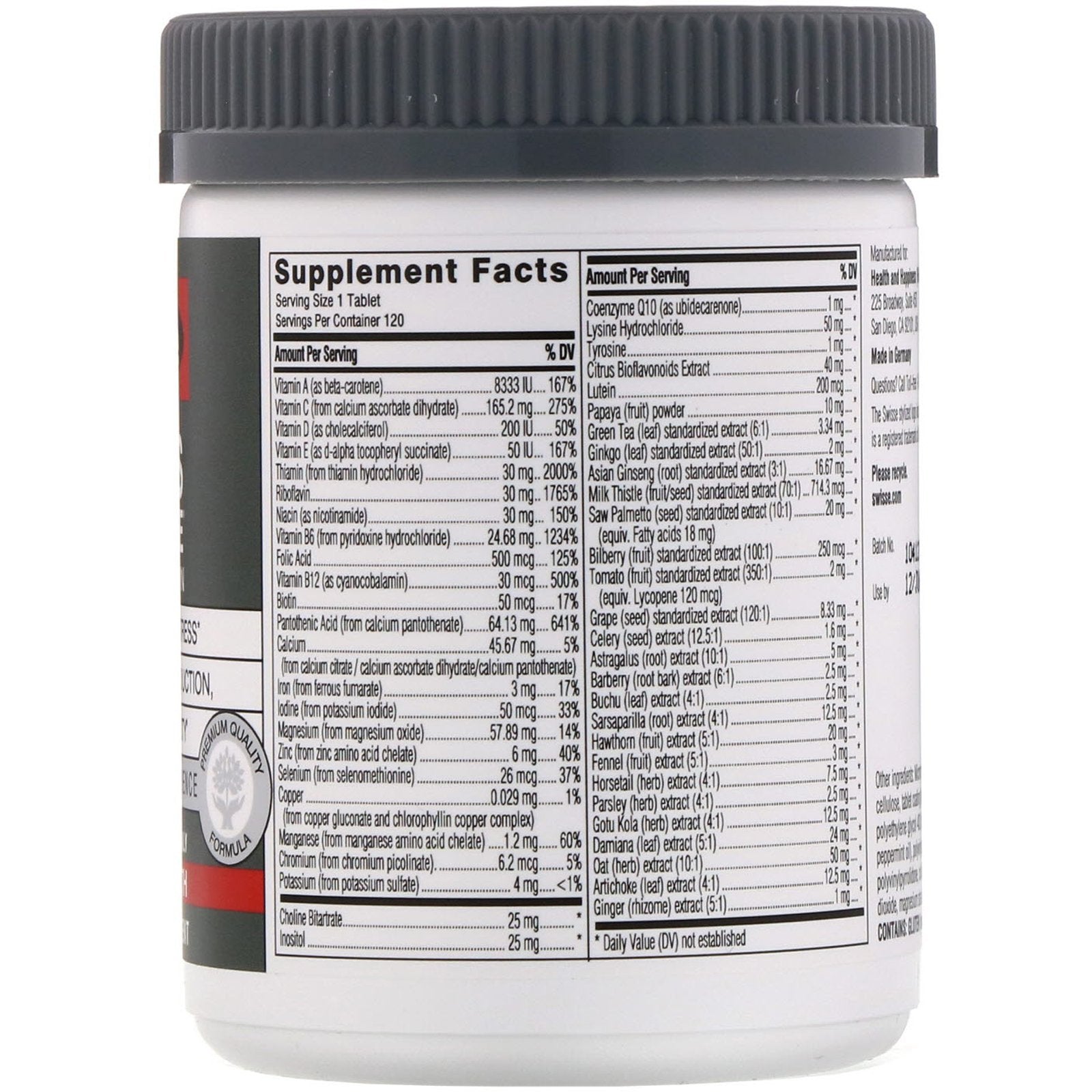 Swisse Men's Ultivite Multivitamin 120 Tablets