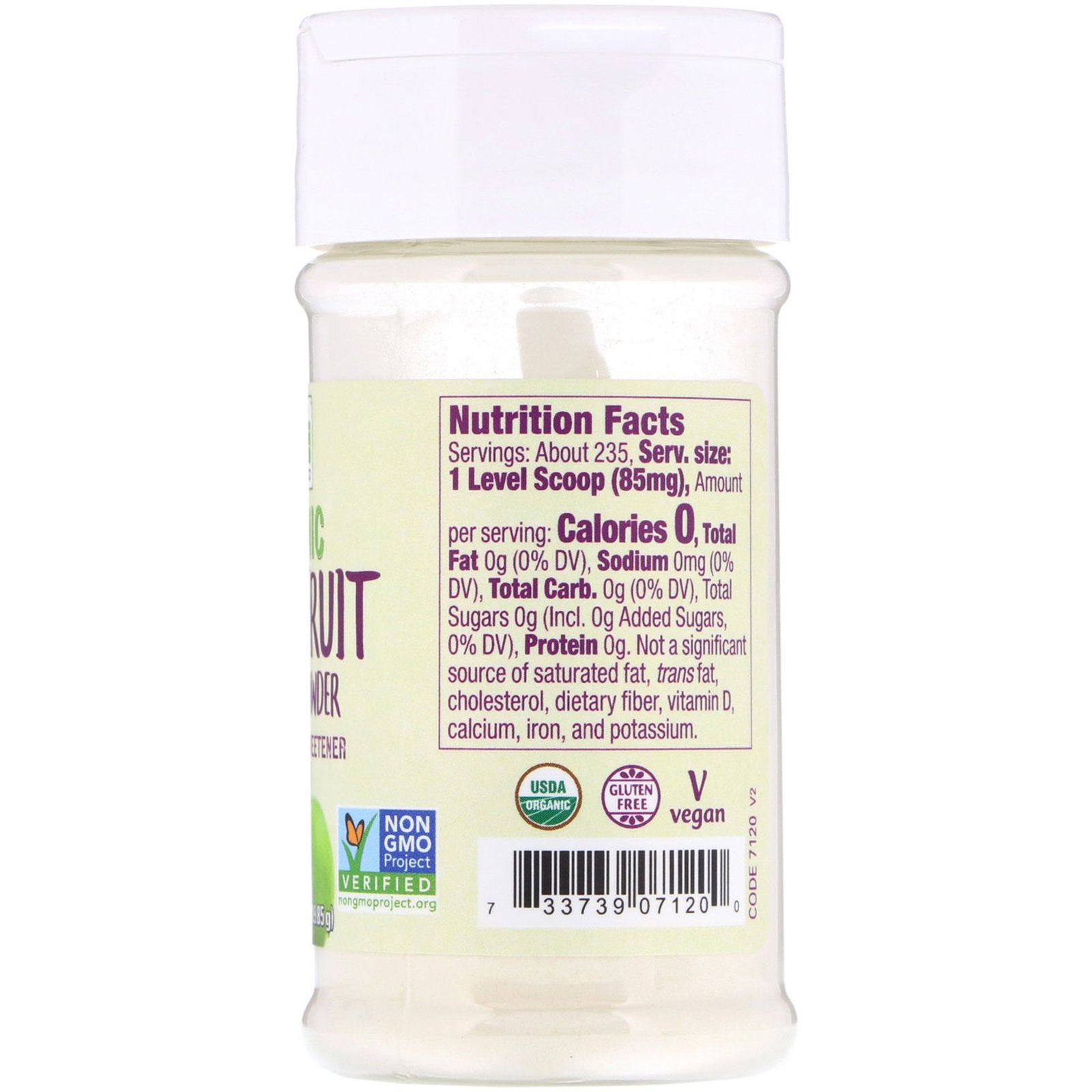 Now Foods Organic Monk Fruit Extract Powder 0.7 oz (19.85g)