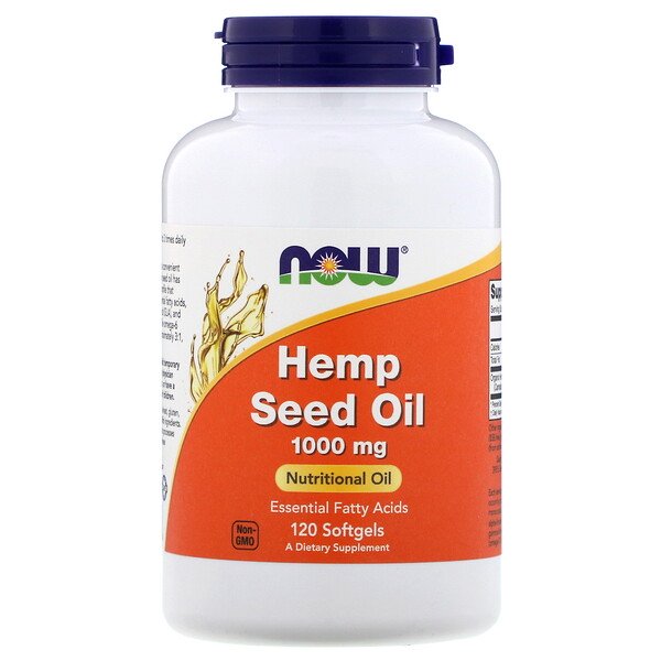 Now Foods Hemp Seed Oil 1000mg 120 Softgels
