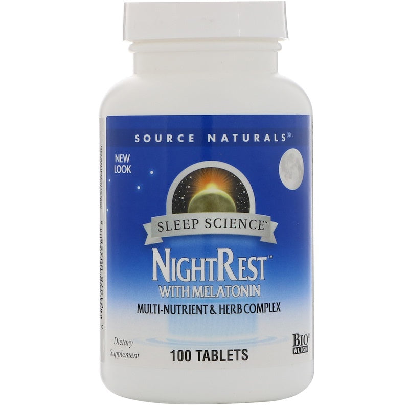 Source Naturals, Sleep Science, NightRest with Melatonin, 100 Tablets