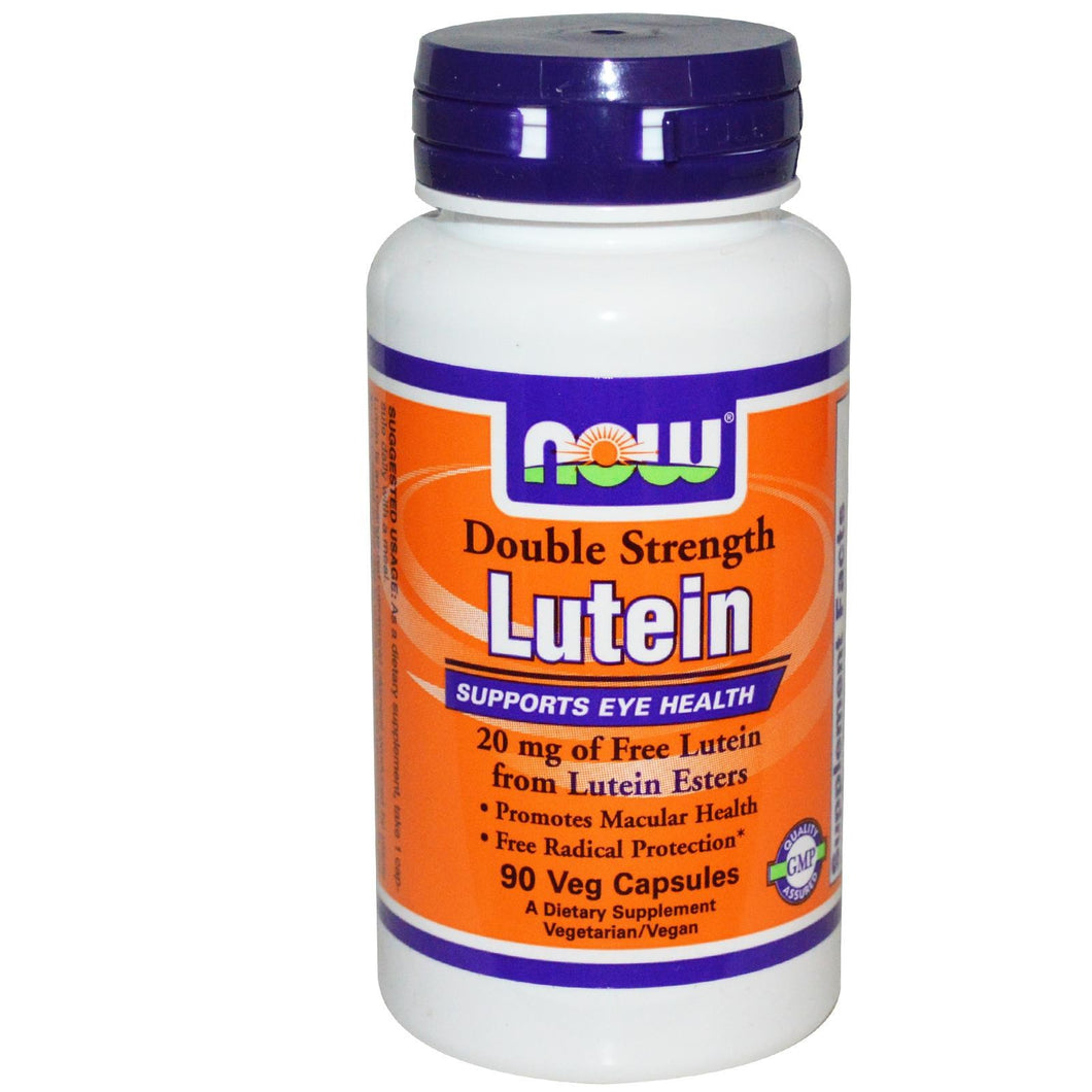 Now Foods Lutein Double Strength 20mg of Free Lutein Esters 90 Veggie Caps