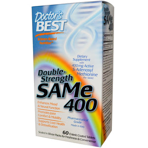 Doctor's Best SAMe 400 Double Strength 60 Enteric Coated Tablets