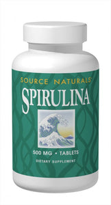Source Naturals Spirulina 500mg 200 Tablets - Dietary Supplement