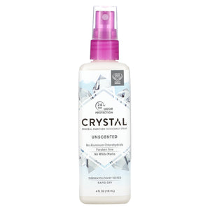 Crystal Body Deodorant, Mineral-Enriched Deodorant Spray, Unscented, 4 fl oz (118 ml)
