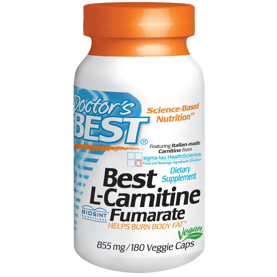 Doctor's Best, Best Carnitine Fumarate, 855mg, 180 VCaps