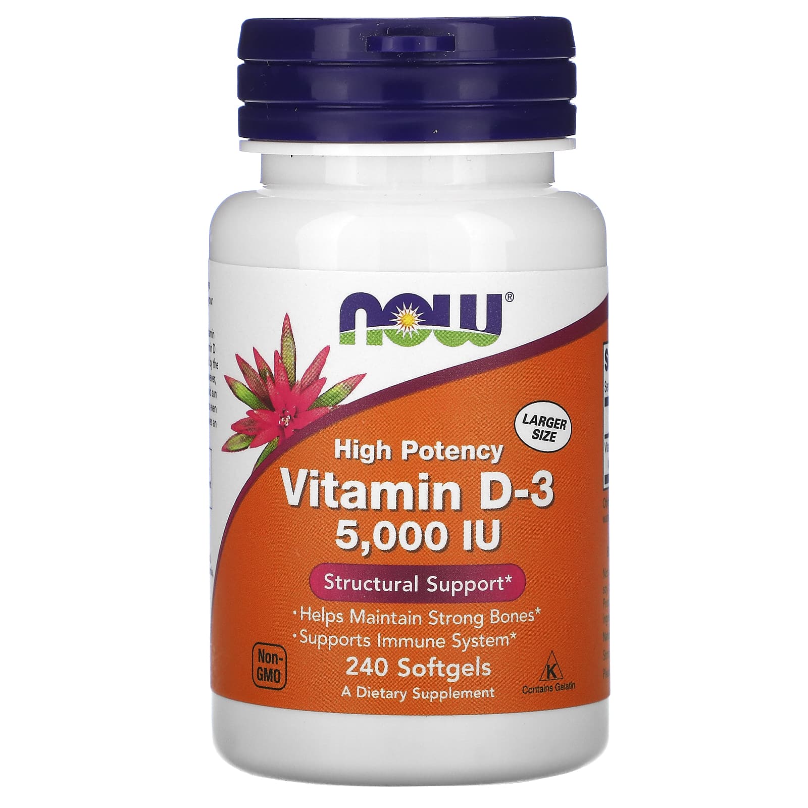 Now Foods Vitamin D-3 5000 IU 240 Softgels