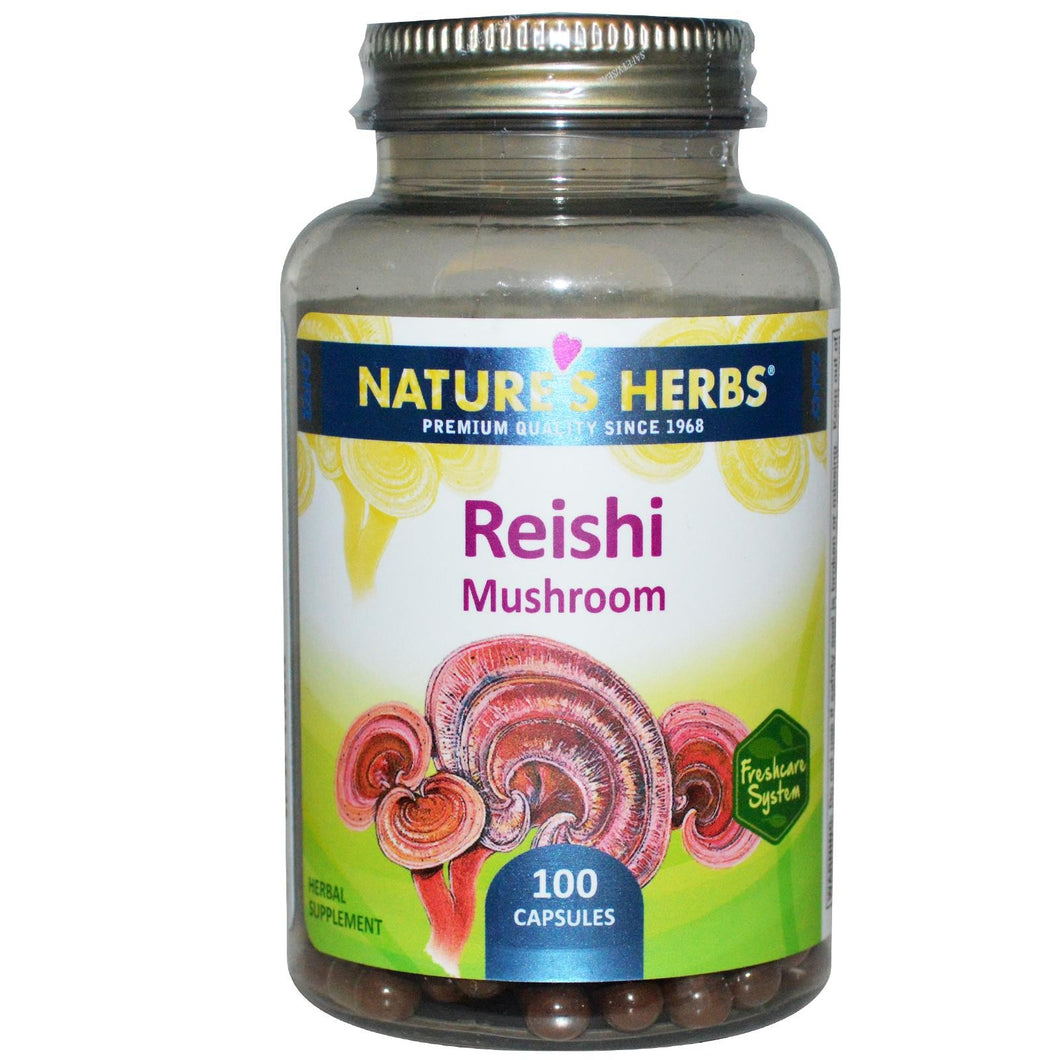 Nature's Herbs Reishi Mushroom 100 Capsules - Herbal Supplement