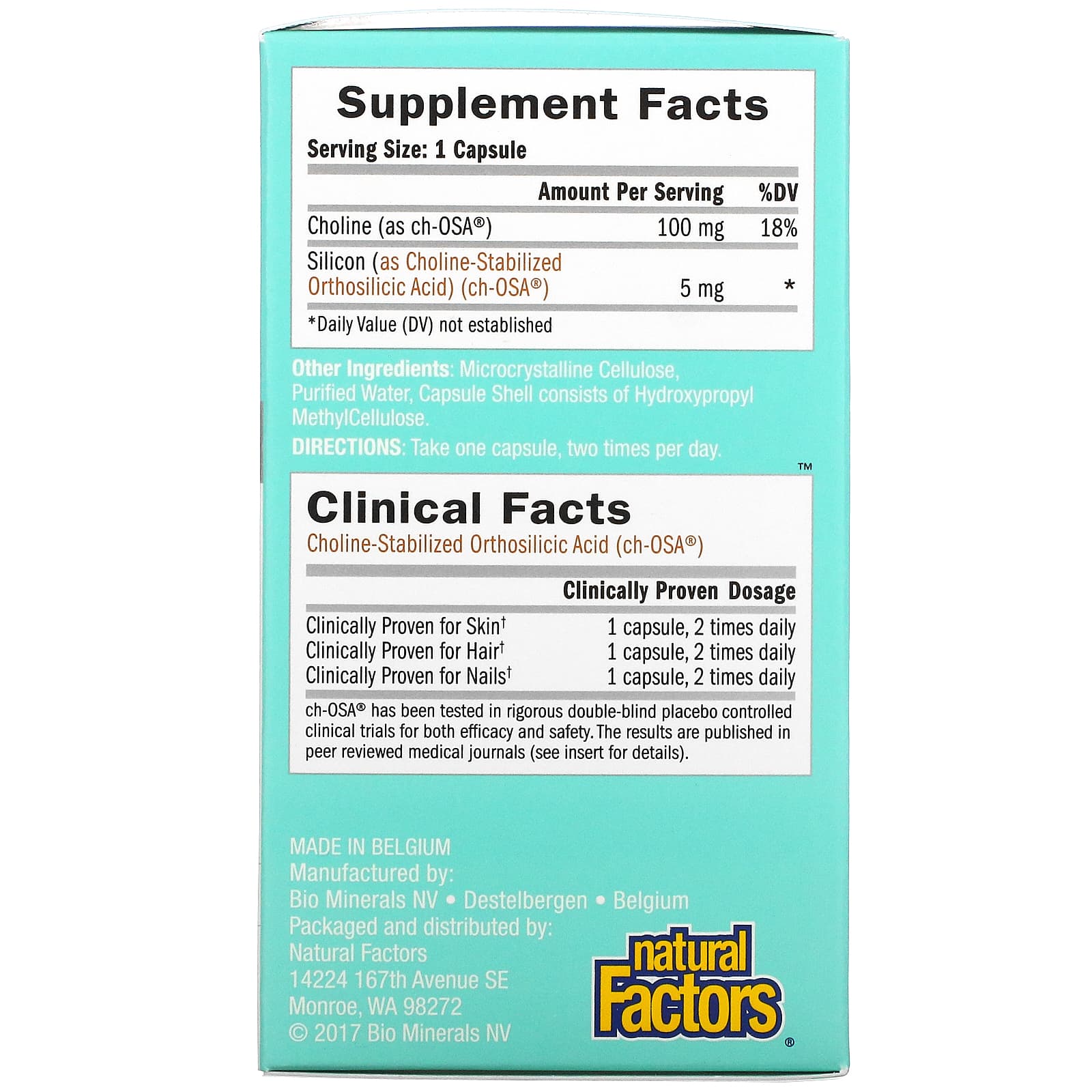 BioSil by Natural Factors Advanced Collagen Generator 60 Small Vegan Liquid Capsules