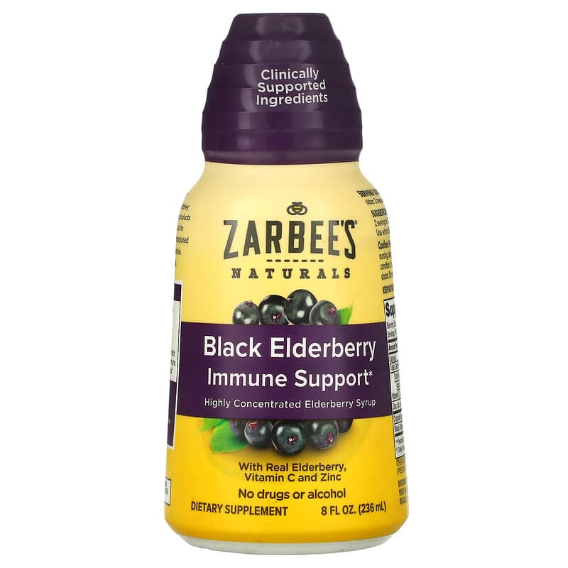 Zarbee's, Black Elderberry Immune Support, 8 fl oz (236 ml)