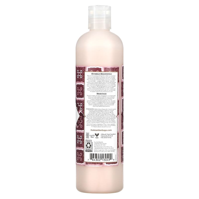Nubian Heritage, Body Wash, Goat's Milk & Chai, 384 ml