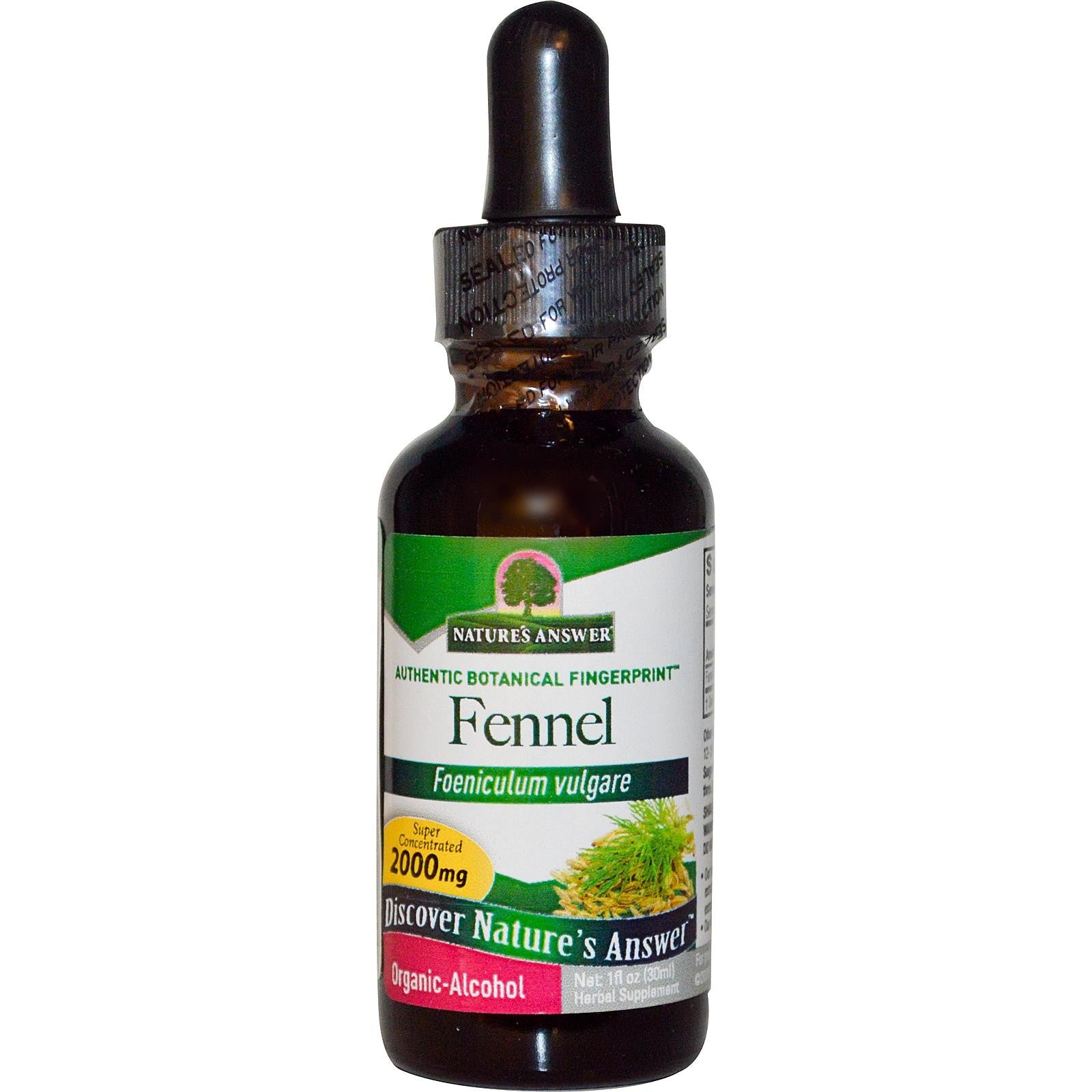 Nature's Answer, Fennel, Organic-Alcohol,29.6 ml,1 fl oz