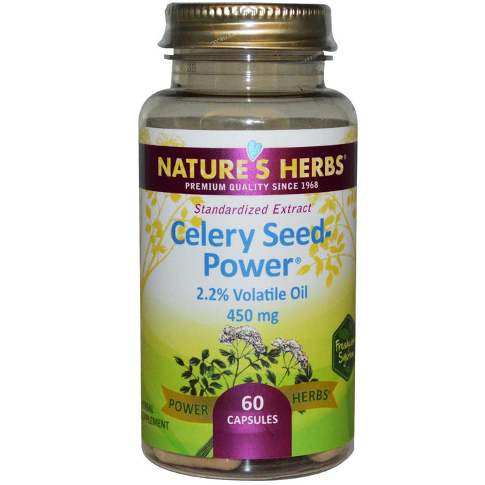 Nature's Herbs, Celery Seed - Power, 450 mg, 60 Capsules