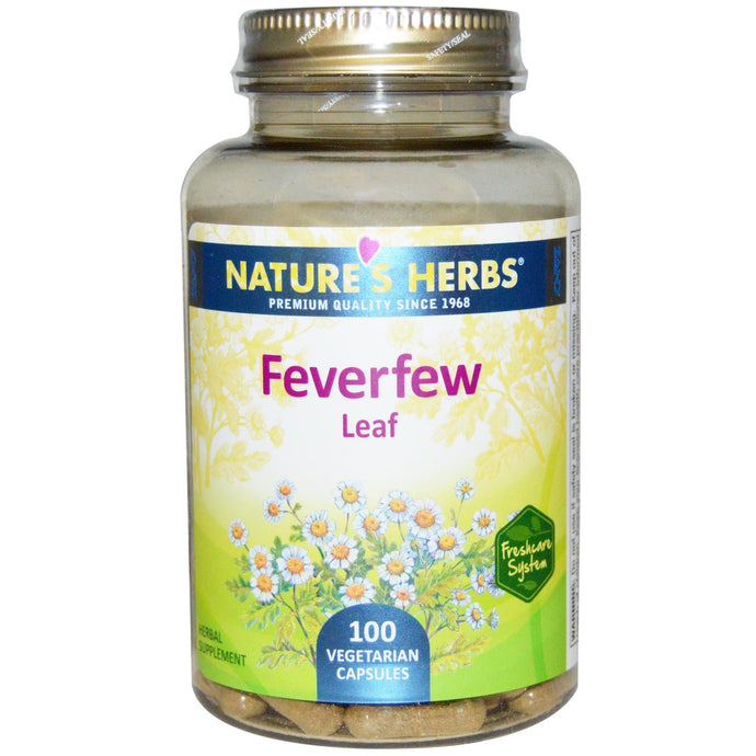 Nature's Herbs Feverfew Leaf 100 Veggie Capsules - Herbal Supplement