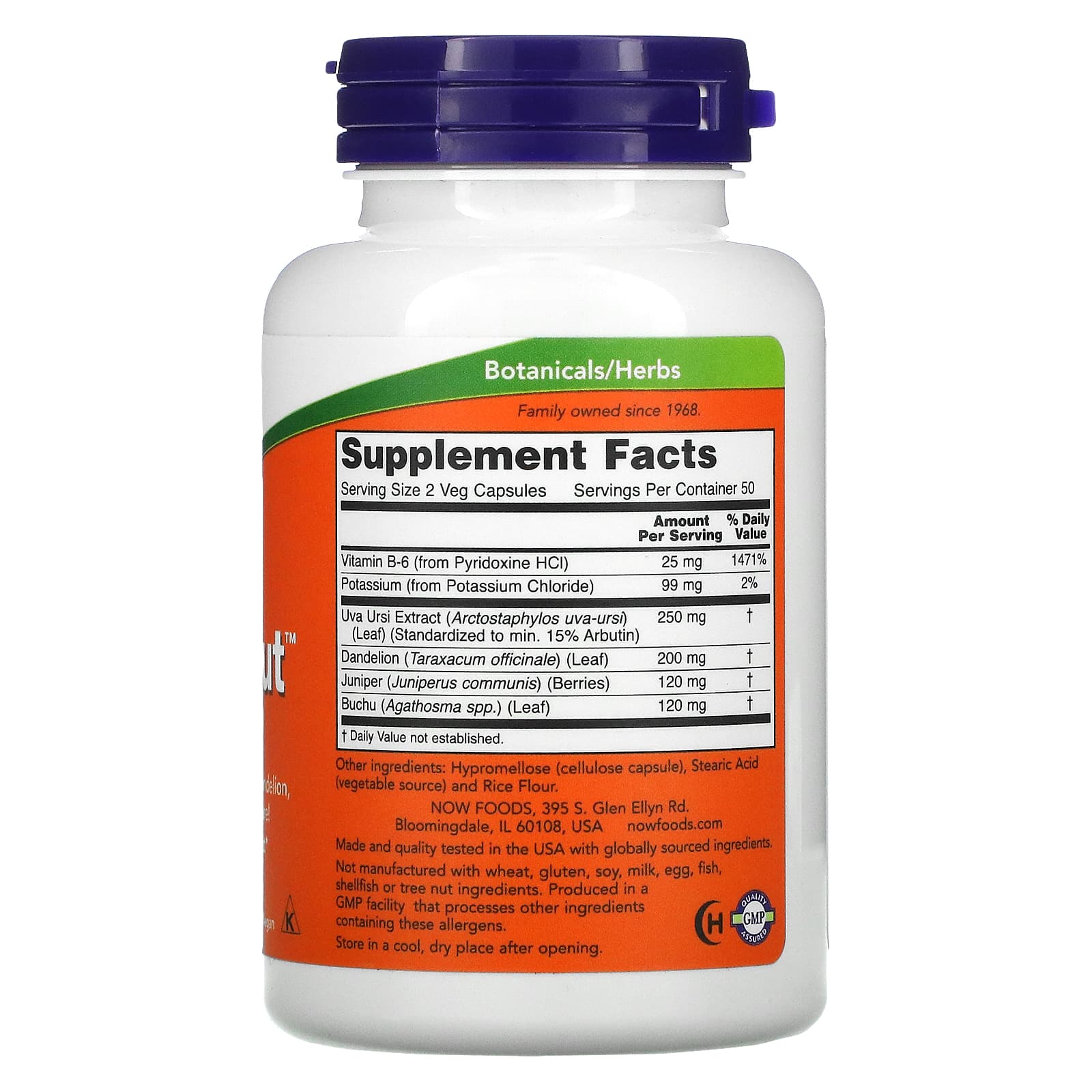Now Foods Water Out Herbal Diuretic 100 Veggie Capsules