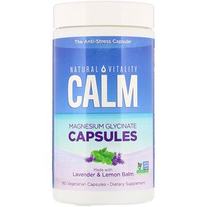 Natural Vitality Calm Magnesium Glycinate Capsules 180 Vegetarian Capsules