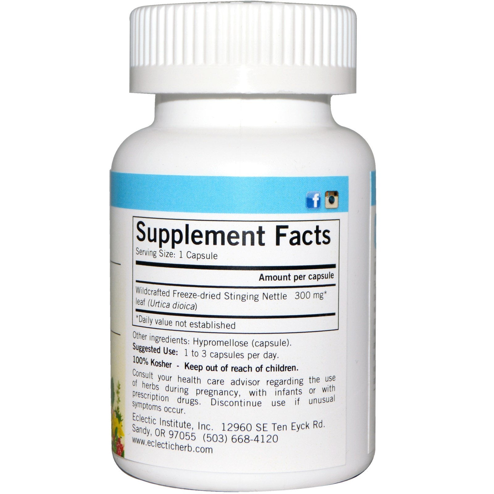 Eclectic Institute Nettle 300mg 90 Veggie Caps