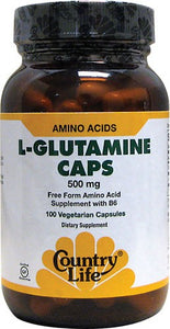 Country Life Gluten Free L-Glutamine Caps 100 Veggie Capsules
