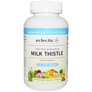 Ecclectic Institute Milk Thistle Organic Non GMO 600mg 250 Capsules