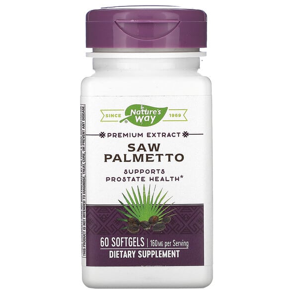 Nature's Way, Saw Palmetto, 160 mg, 60 Softgels EXP 30/6/24