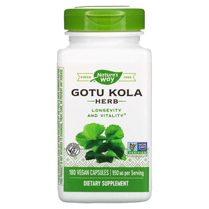 Nature's Way Gotu Kola Herb 475 mg 180 Capsules - Dietary Supplement