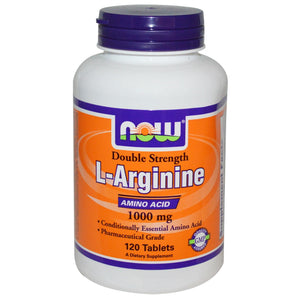 Now Foods L-Arginine 1000mg 120 Tablets - Dietary Supplement