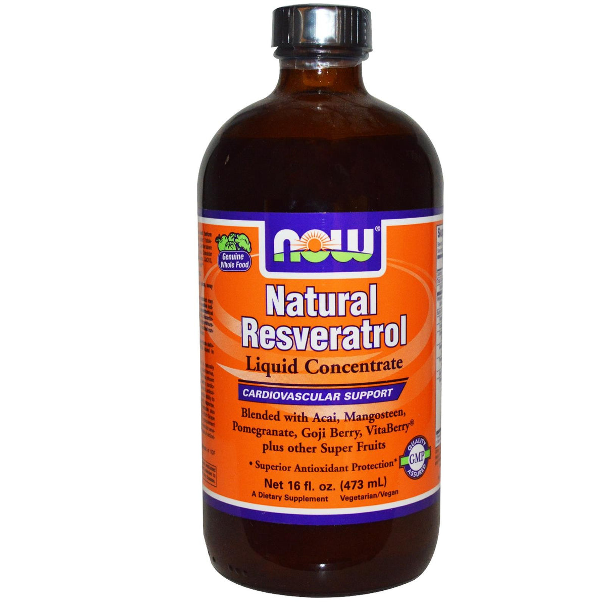 Natural Resveratrol Liquid Concentrate 473ml Now Foods Supplement Australia Mega Vitamins