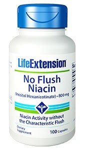 Life Extension NO FLUSH Niacin 800mg 100 Tablets - Dietary Supplement