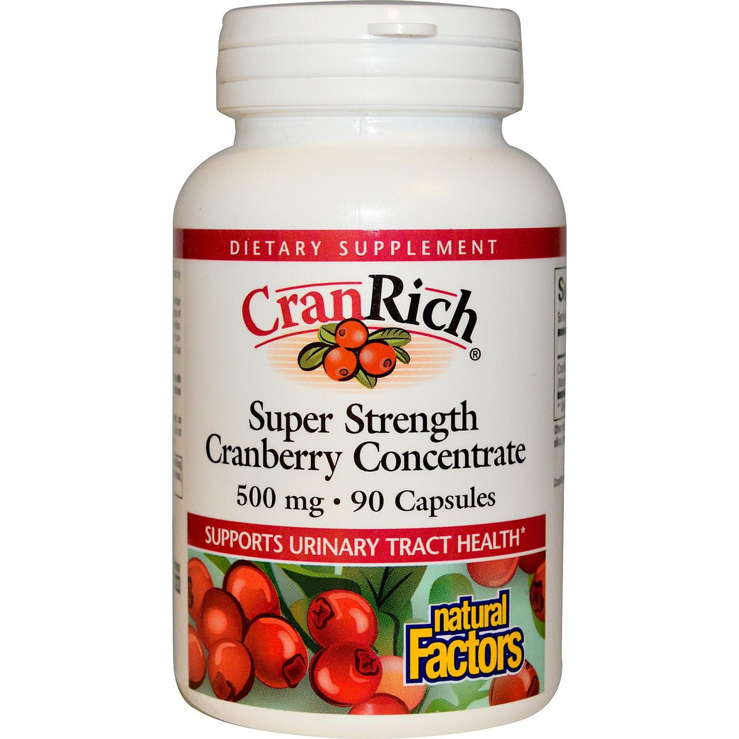 Natural Factors CranRich Super Strength Cranberry Extract 500mg 90 Capsules