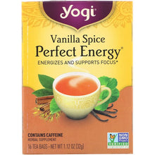 Load image into Gallery viewer, Yogi Tea Perfect Energy Vanilla Spice 16 Tea Bags 1.12 oz (32g)