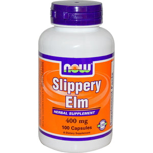 Now Foods Slippery Elm 400mg 100 Capsules - Dietary Supplement