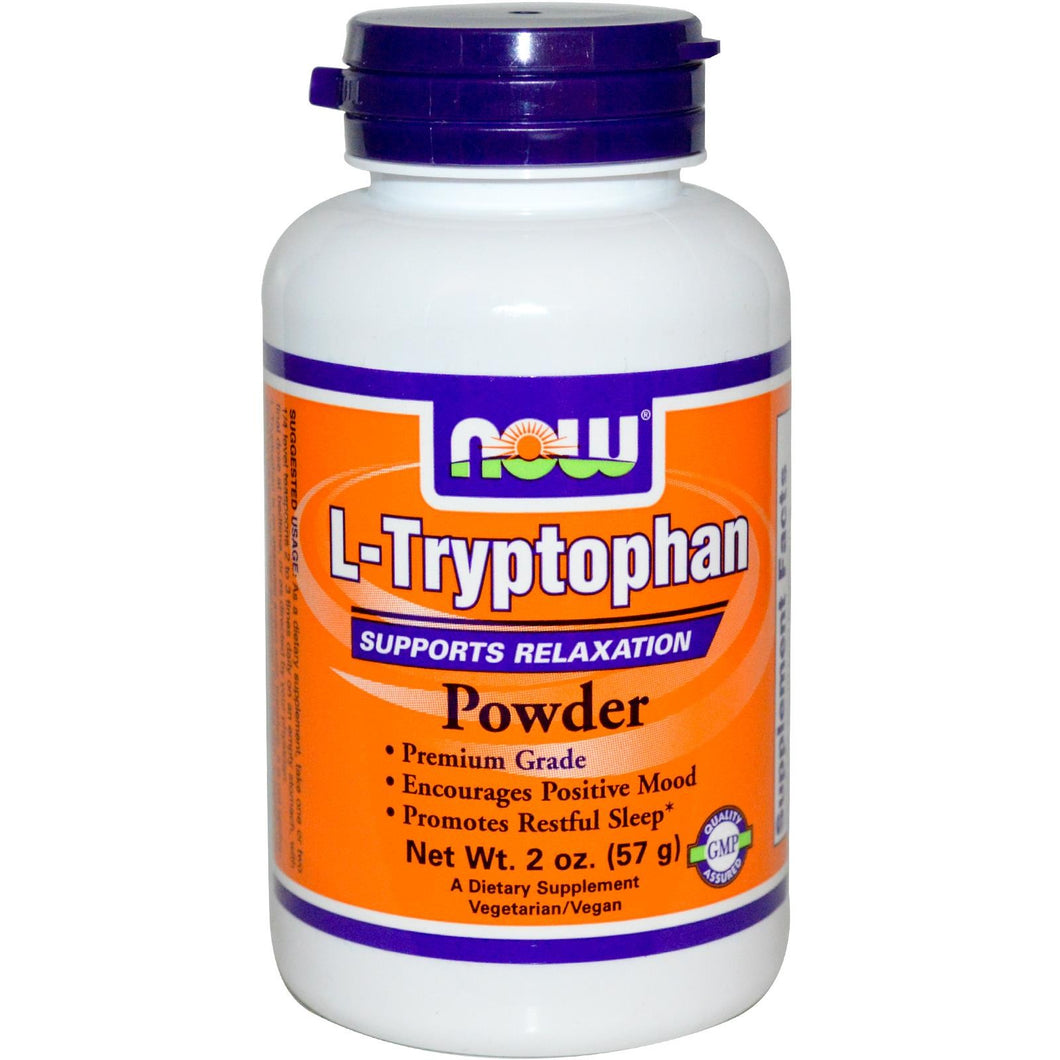 Now Foods, L-Tryptophan, Powder, 57 g - Dietary Supplement