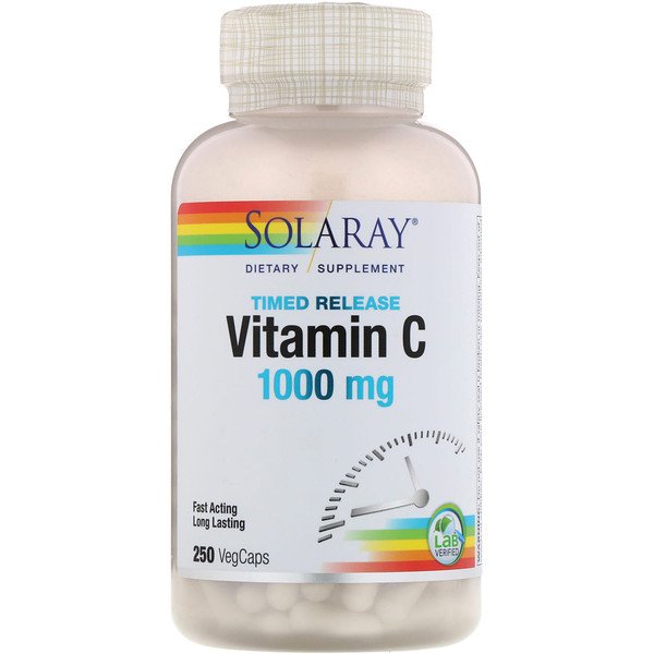 Solaray Timed-Release Vitamin C 1000mg 250 VegCaps