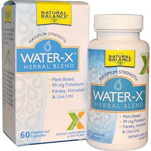 Natural Balance Water-X Herbal Blend Maximum Strength 60 Veggie Caps