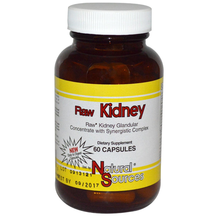 Natural Sources, Raw Kidney Glandular, 60 Capsules