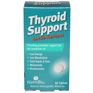 NatraBio Thyroid Support 60 Tablets - Natural Supplement