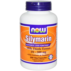 Now Foods, Silymarin, Milk Thistle Extract, 2 X - 300 mg, 200 Veggie Capsules