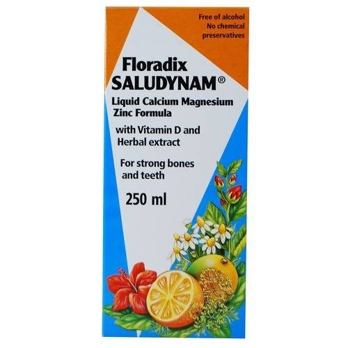 Flora, Salus-Haus, Floradix Saludynham, Liquid Calcium, Magnesium, Zinc, with Vitamin D, 250 ml