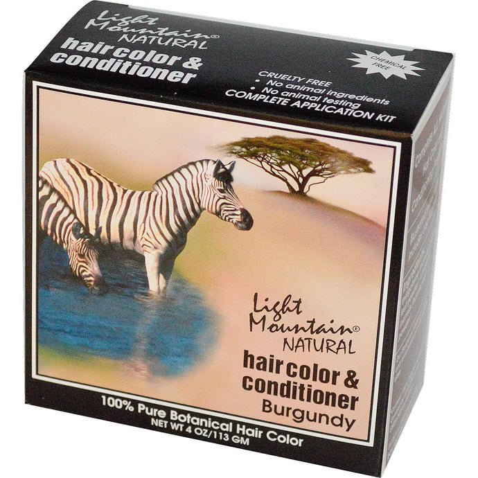 Light Mountain, Organic Hair Color & Conditioner, Burgundy, 113 g, 4 oz