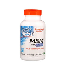 Load image into Gallery viewer, Doctor&#39;s Best MSM with OptiMSM 1500mg 120 Tablets